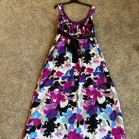 Nicole by Nicole Miller Floor Length Floral Purple, Blue, Mauve, Women’s size 12 - Picture 9 of 12